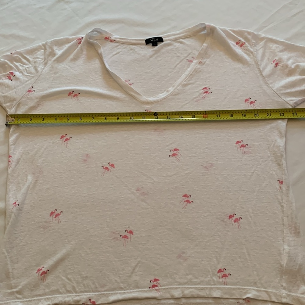 Rails Linen Blend Sheer Lightweight Flamingo T-Sh… - image 4